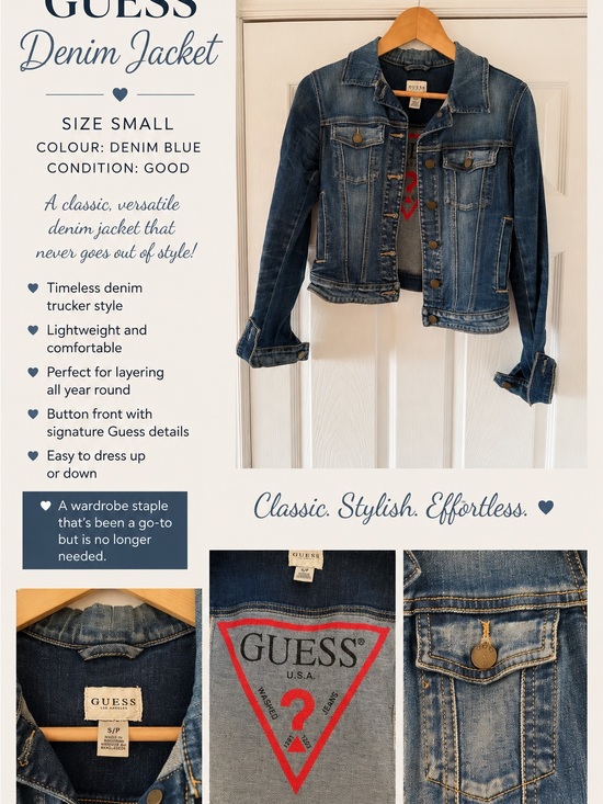 Guess Jackets & Blazers - Guess Denim Blue Women's Trucker Jacket